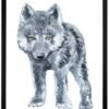Black Wolf Watercolor, Kids Room Decor, Baby Nursery Prints by Luke Kanelov