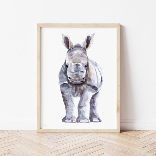 Giraffe, Rhino, Lion, Elephant, Zebra, Cheetah prints