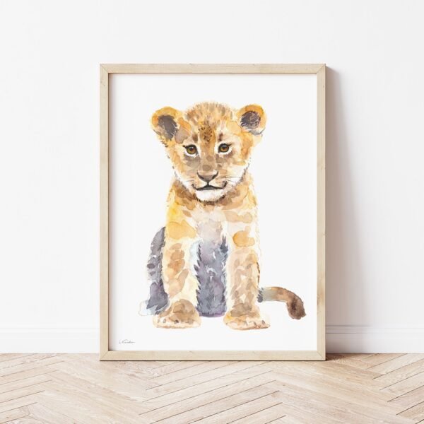Giraffe, Rhino, Lion, Elephant, Zebra, Cheetah prints