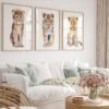 Set of 3 prints Cheetah Tiger and Lion Watercolor Set of 3 prints Cheetah Tiger and Lion Watercolor