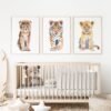 Set of 3 prints Cheetah Tiger and Lion Watercolor Set of 3 prints Cheetah Tiger and Lion Watercolor