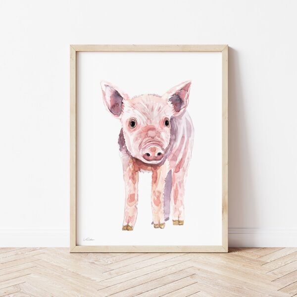 Farm Nursery Prints, Pig Farm Nursery Prints, Pig