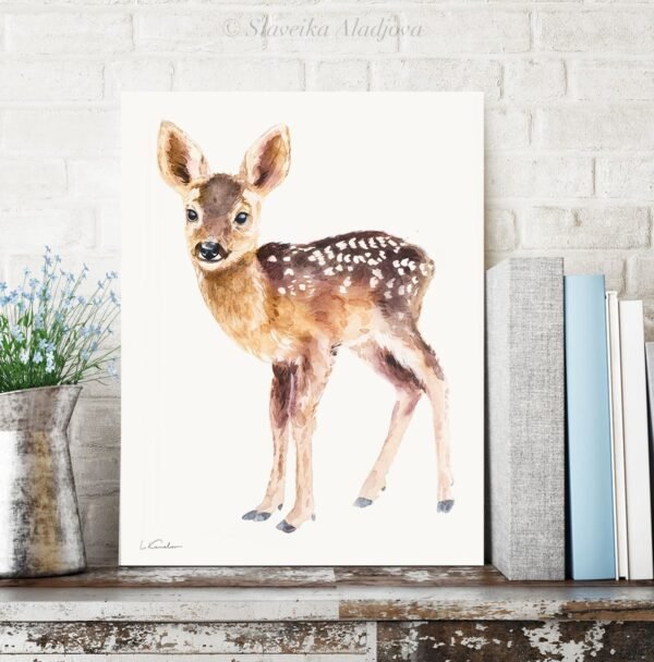 Baby Deer Watercolor