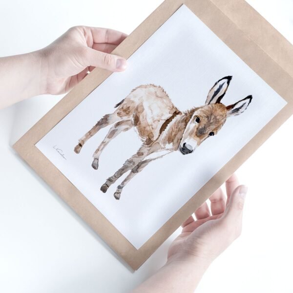 Baby Donkey Watercolor Print Baby Donkey Watercolor Print