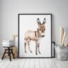 Baby Donkey Watercolor Print Baby Donkey Watercolor Print
