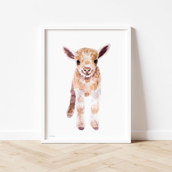 Baby Goat Watercolor Print Baby Goat Watercolor Print