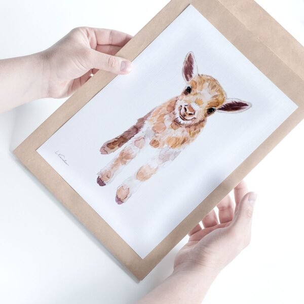 Baby Goat Watercolor Print Baby Goat Watercolor Print
