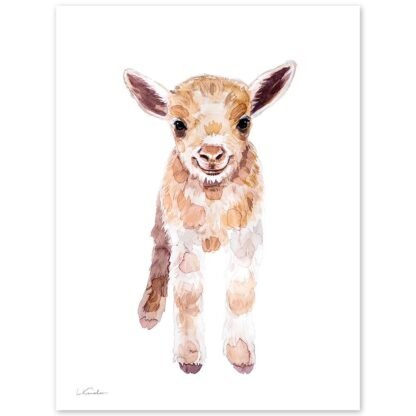 Baby Goat Watercolor Print