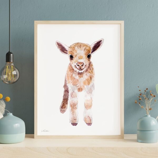 Baby Goat Watercolor Print Baby Goat Watercolor Print