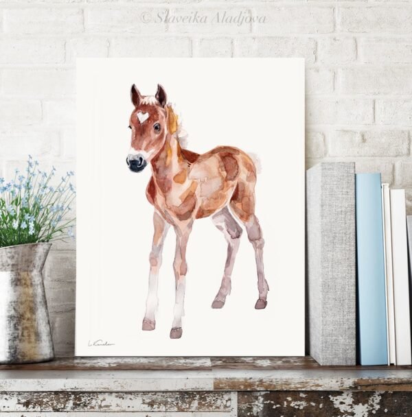 Baby Horse Watercolor Print