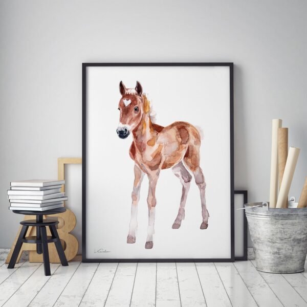 Baby Horse Watercolor Print