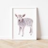 Baby Lamb Watercolor Print Baby Lamb Watercolor Print