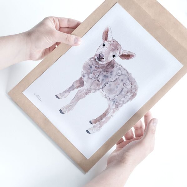 Baby Lamb Watercolor Print Baby Lamb Watercolor Print