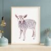 Baby Lamb Watercolor Print Baby Lamb Watercolor Print