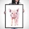 Baby Pig Watercolor