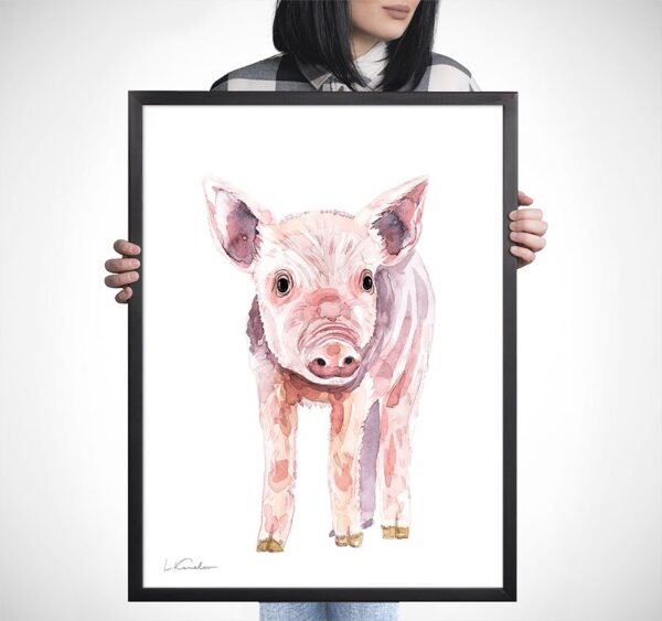Baby Pig Watercolor