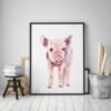 Baby Pig Watercolor