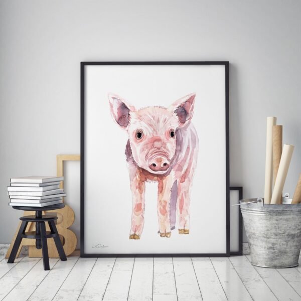 Baby Pig Watercolor
