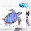 Purple Sea turtle