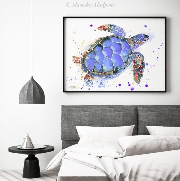Purple Sea turtle