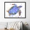 Purple Sea turtle