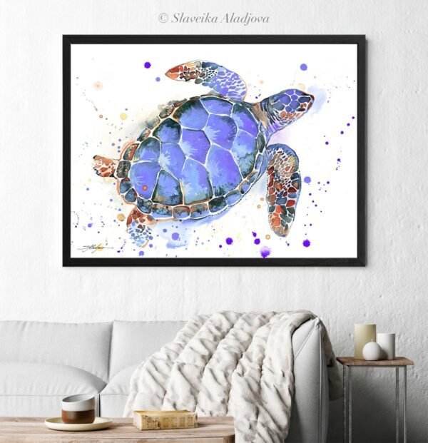 Purple Sea turtle
