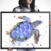 Purple Sea turtle