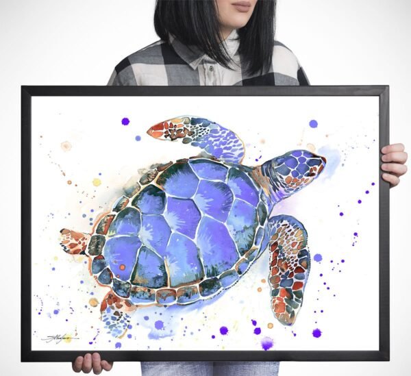 Purple Sea turtle