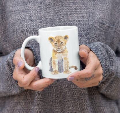 Baby lion coffee mug