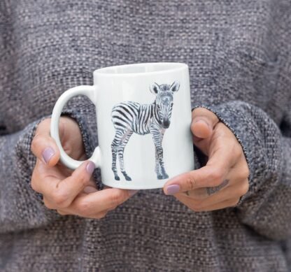 Baby zebra watercolor mug