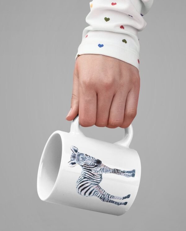 Baby zebra watercolor mug