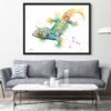2Prints Tokay Gecko watercolor painting print by Slaveika Aladjova