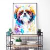 Shih Tzu, Dog watercolor print