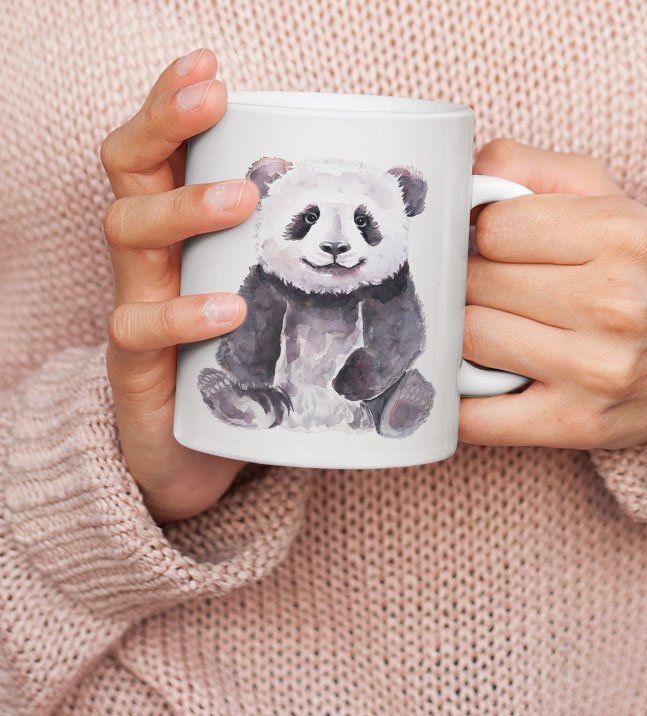 Baby panda coffee mug