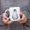 Baby Penguin Watercolor Mug 4 Baby penguin coffee mug