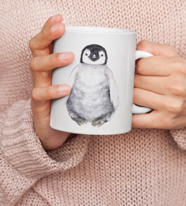 Baby Penguin Watercolor Mug 5 Baby penguin coffee mug