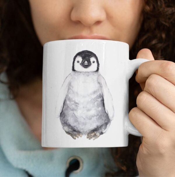 Baby Penguin Watercolor Mug 8 Baby penguin coffee mug