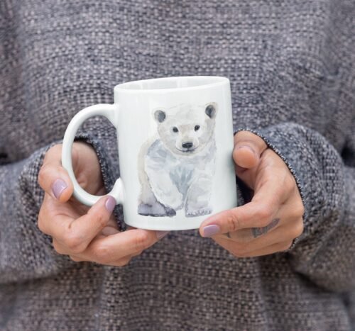 Baby polar bear coffee mug
