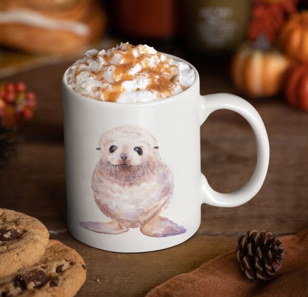 Baby Seal Watercolor Mug 2 Baby seal coffee mug