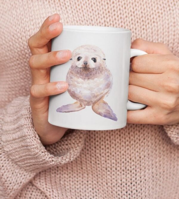 Baby Seal Watercolor Mug 5 Baby seal coffee mug
