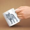 Black Baby Wolf Watercolor coffee mug 9 Baby Wolf coffee mug