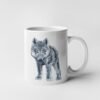 kids-art-mug-2 Black Baby Wolf Watercolor KA0049 mug