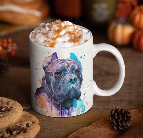 Cane Corso coffee mug, watercolor