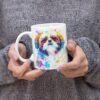 Shih Tzu watercolor coffee mug