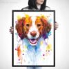 Brittany Spaniel, Dog watercolor painting print by Slaveika Aladjova Brittany Spaniel, Dog watercolor painting print by Slaveika Aladjova