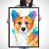 Pembroke Welsh Corgi, Dog watercolor painting print by Slaveika Aladjova