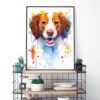 Brittany Spaniel, Dog watercolor painting print by Slaveika Aladjova Brittany Spaniel, Dog watercolor painting print by Slaveika Aladjova