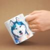 Siberian Husky coffee mug, watercolor