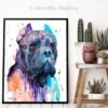 Cane Corso, dog, animal, watercolor