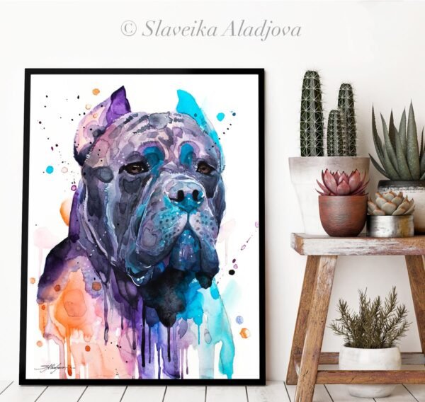 Cane Corso, dog, animal, watercolor